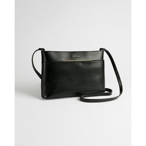 Ted Baker black Golnaz Saffiano leather bar detail crossbody bag